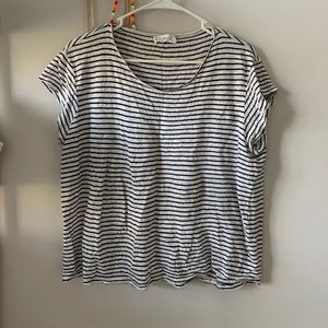 Mango - Striped Linen Top